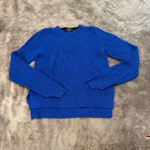 Rag and bine women small 100% cashmere crew knit blue